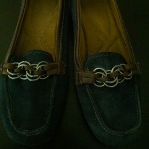 Naturalizer |8| Blue Suede Brown Leather | LOAFERS